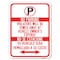 Signmission Violators Will Be Towed Away at Vehicle Owners Expense No Se Extacione Su Vehiculo, A-1824-22735 A-1824-22735 - alternate 1